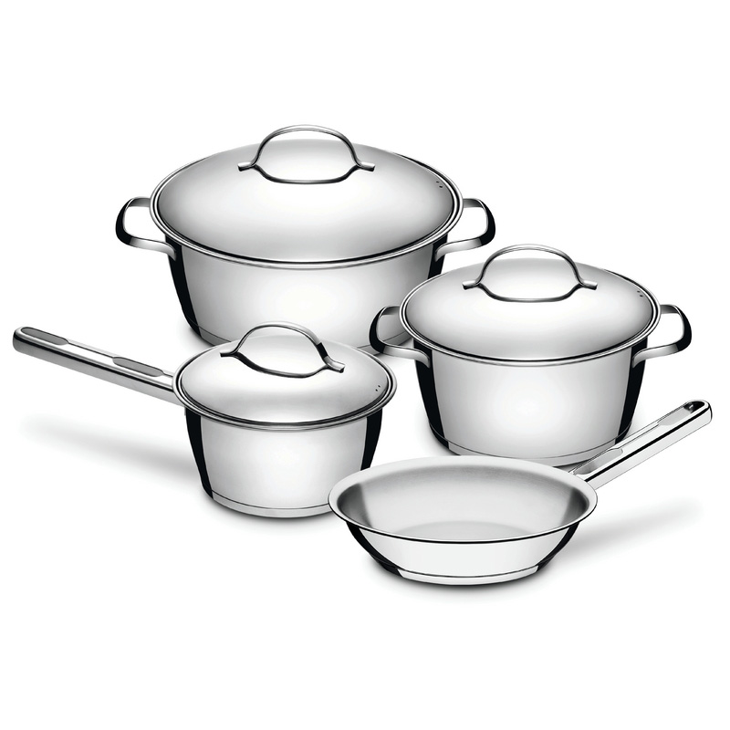 Set Ollas Bateria Cocina 5 Piezas Tramontina Sicilia Gris